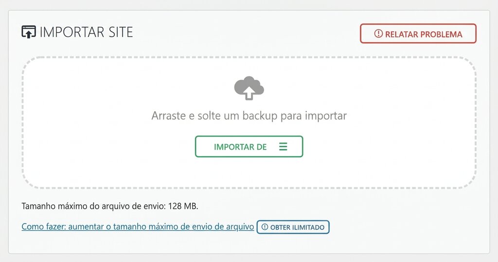 Ferramenta de importação de site do All in One