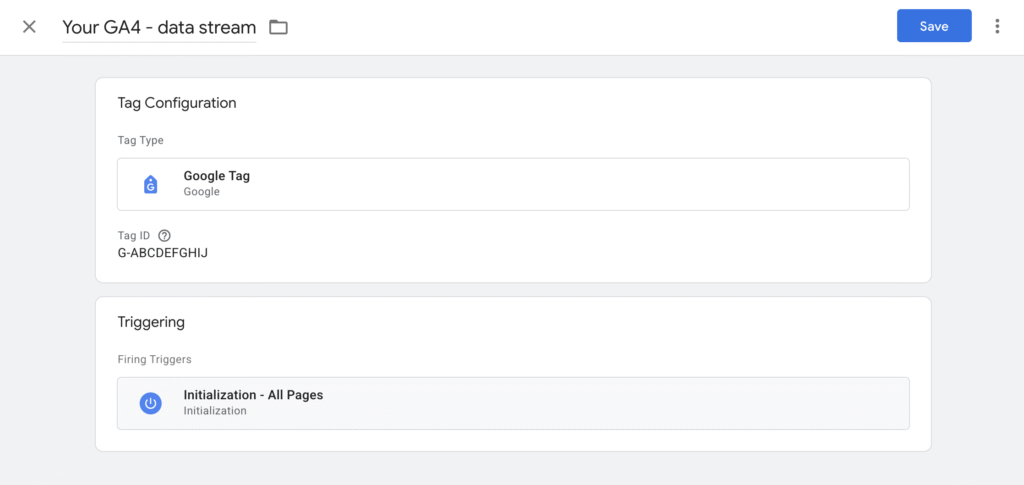 Interface para adicionar uma nova tag no Google Tag Manager
6.