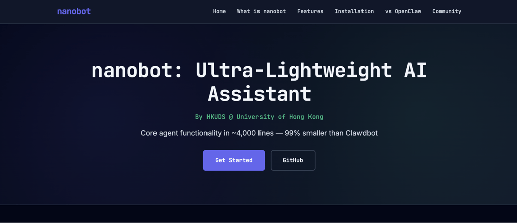 Nanobot, agente de IA de código aberto