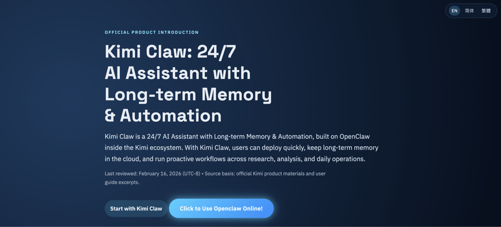 Kimi Claw, agente de IA executado no navegador