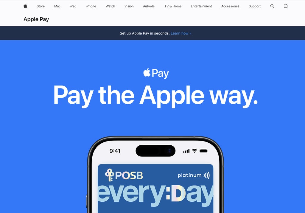 Página do Apple Pay