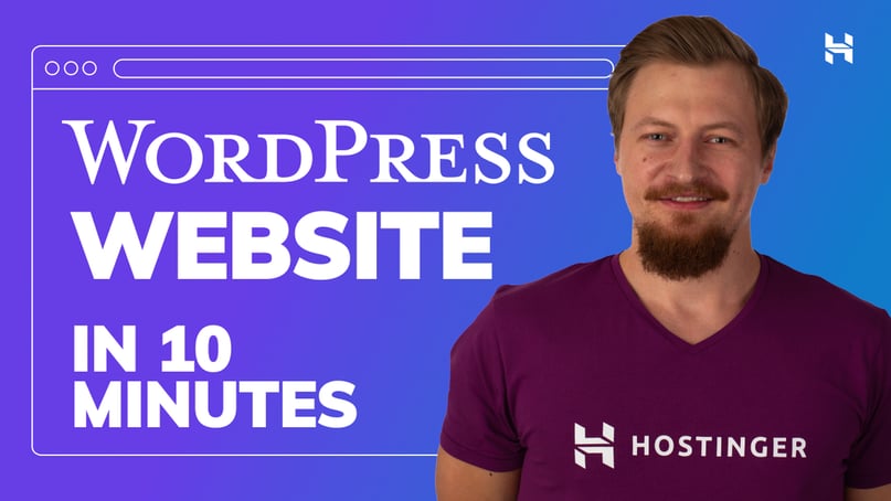 How to create a website in 10 minutes – WordPress tutorial