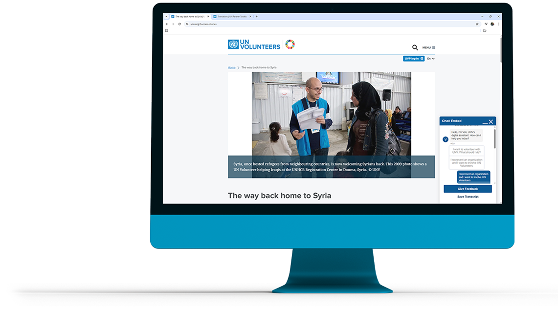 UN Volunteers Sky bue