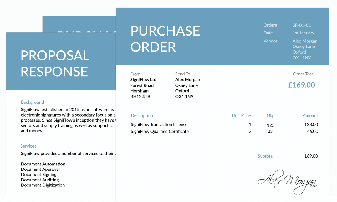 Easy authorisations for procurement teams - Automated document grouping - Benefit