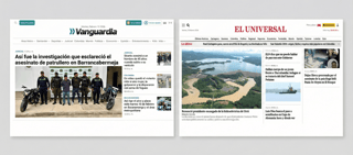Vanguardia & El Universal (Colombia): Developing two sites at the same time
