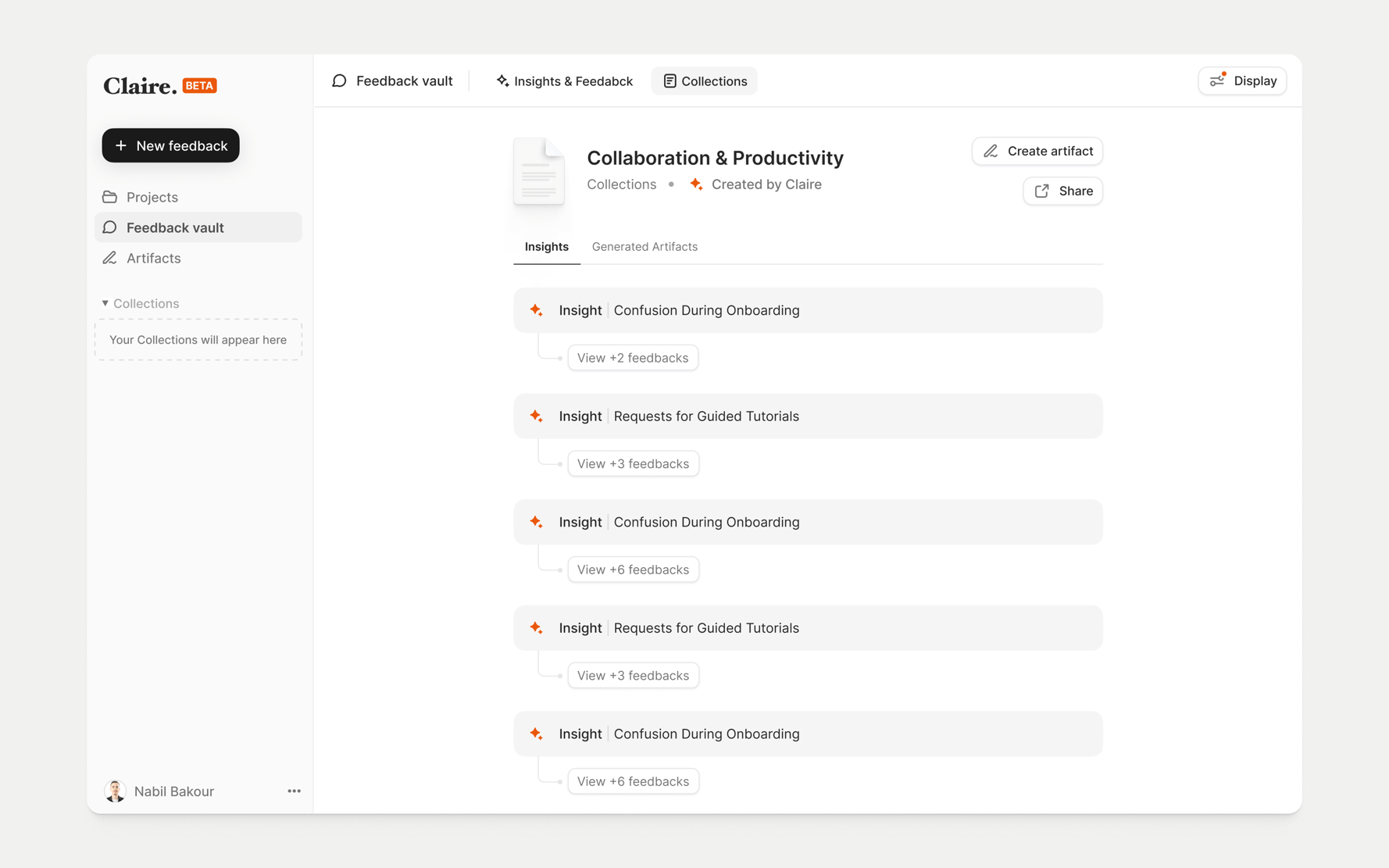 Claire AI product interface — screen 11