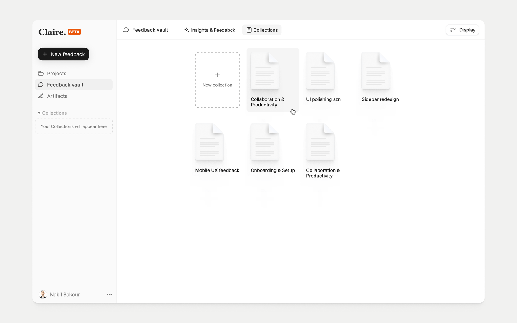 Claire AI product interface — screen 05