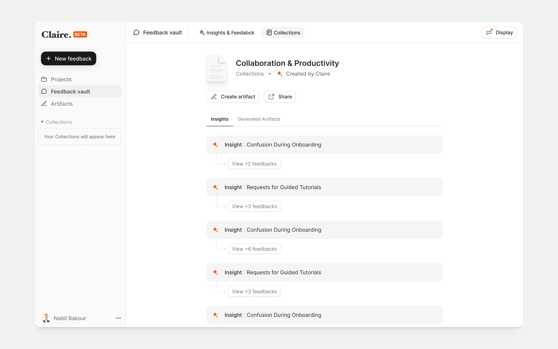 Claire AI product interface — screen 13
