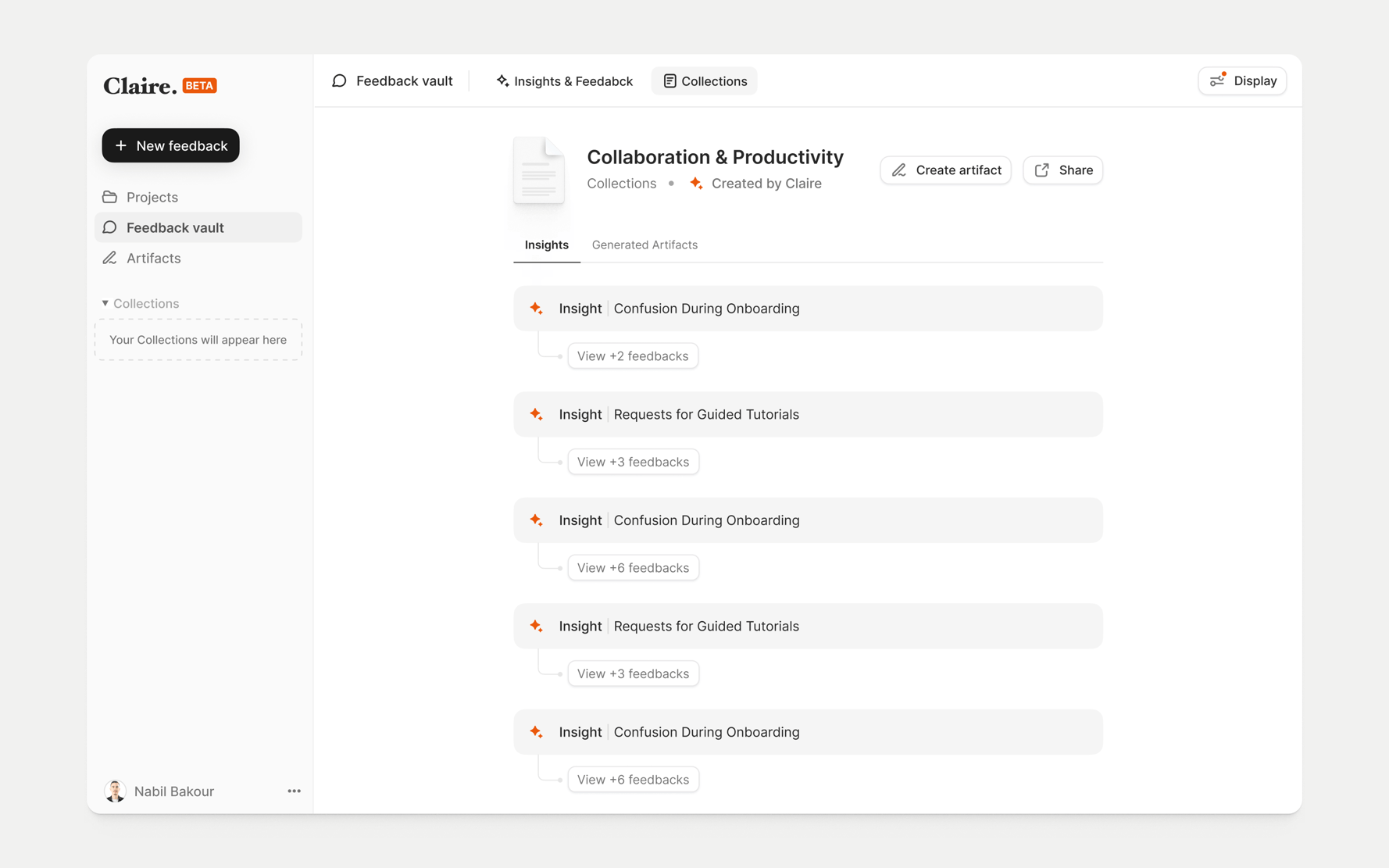 Claire AI product interface — screen 12
