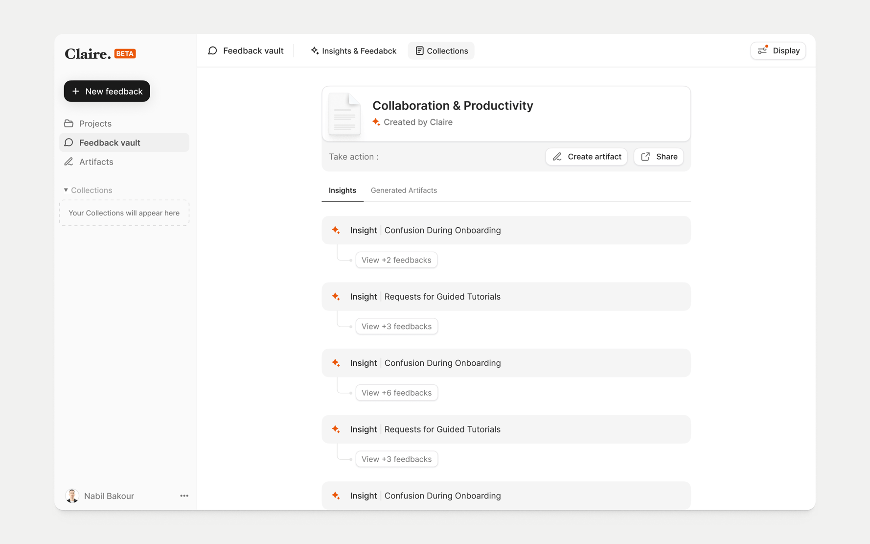 Claire AI product interface — screen 14