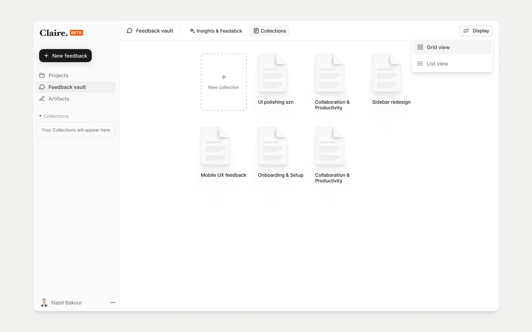 Claire AI product interface — screen 06