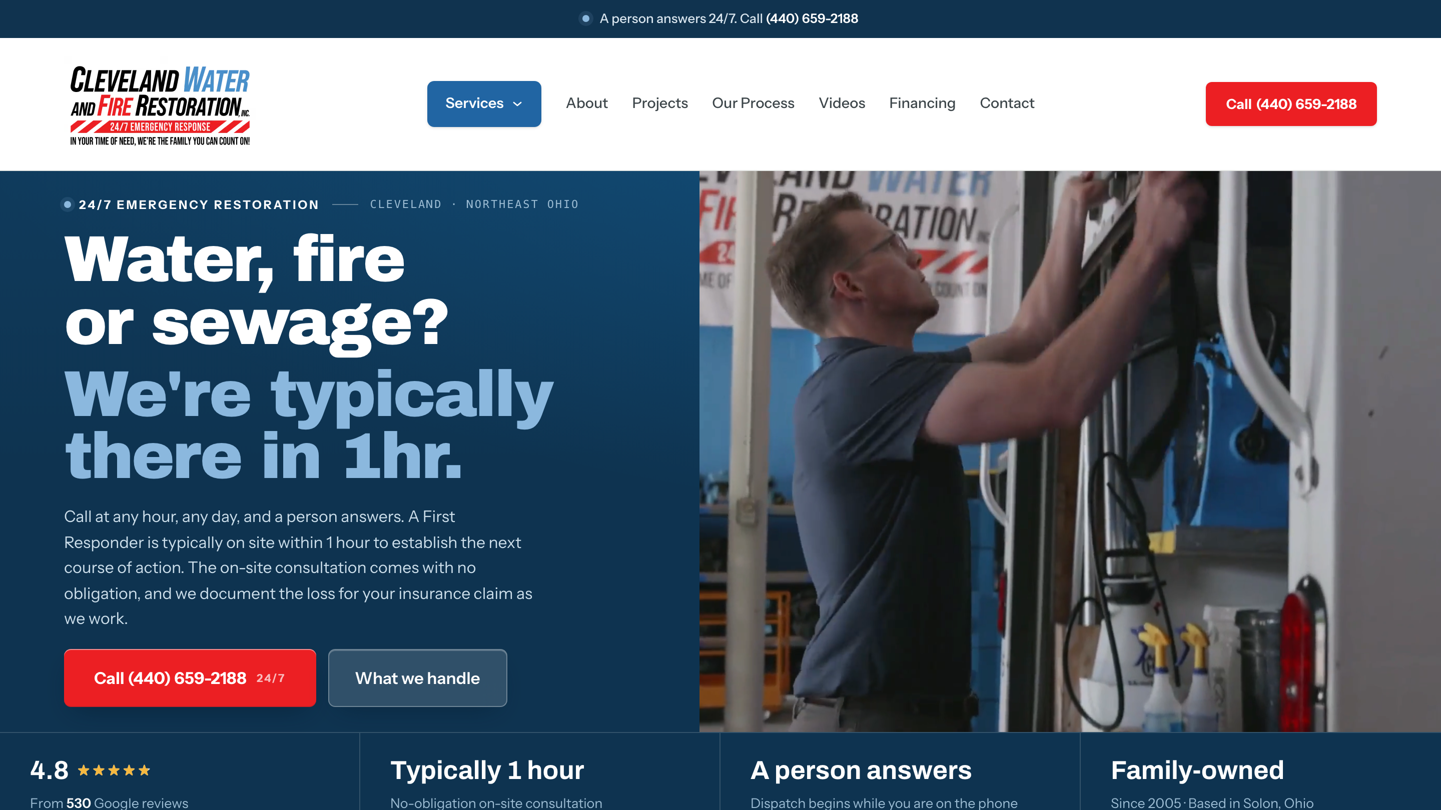 Cleveland Water & Fire Restoration website