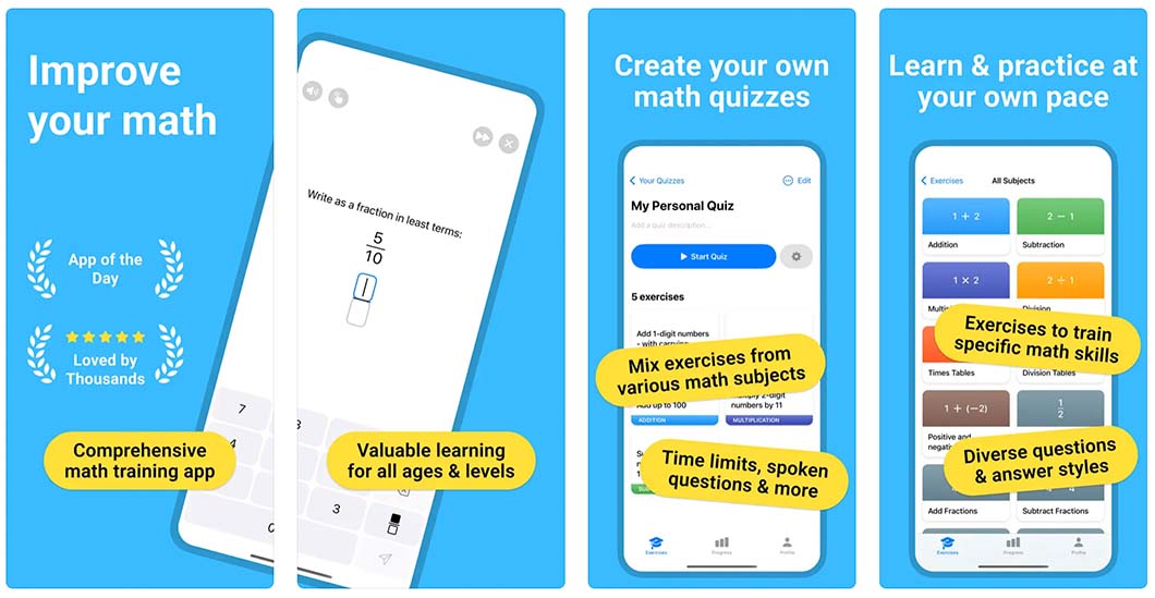 Mental Math Games Learning App