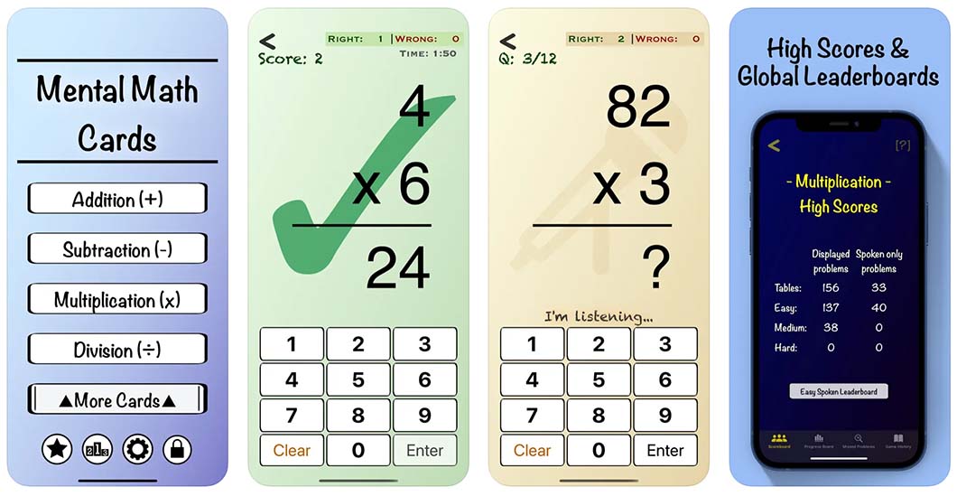 Mental Math Cards Games