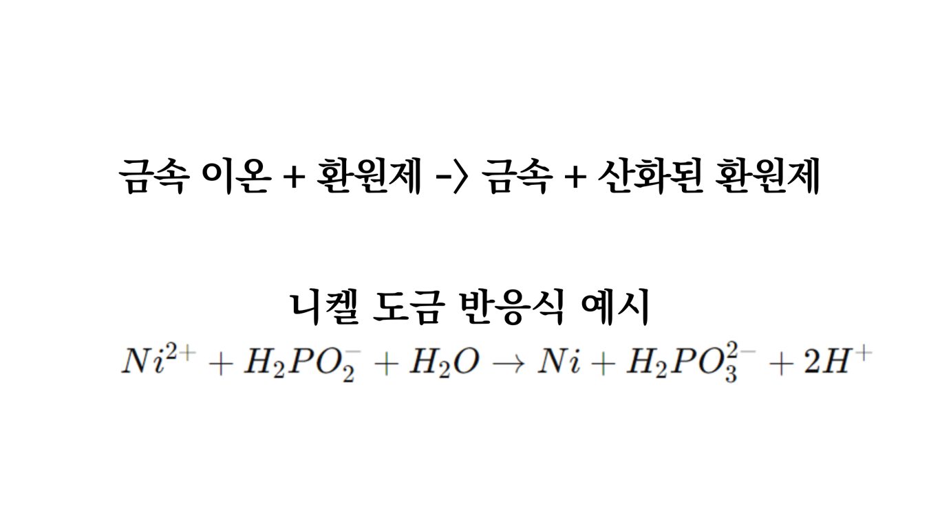 무전해니켈도금 반응식 예시