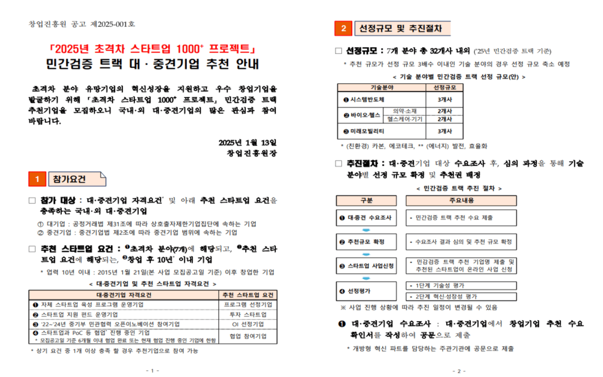 2025 초격차 스타트업 프로젝트