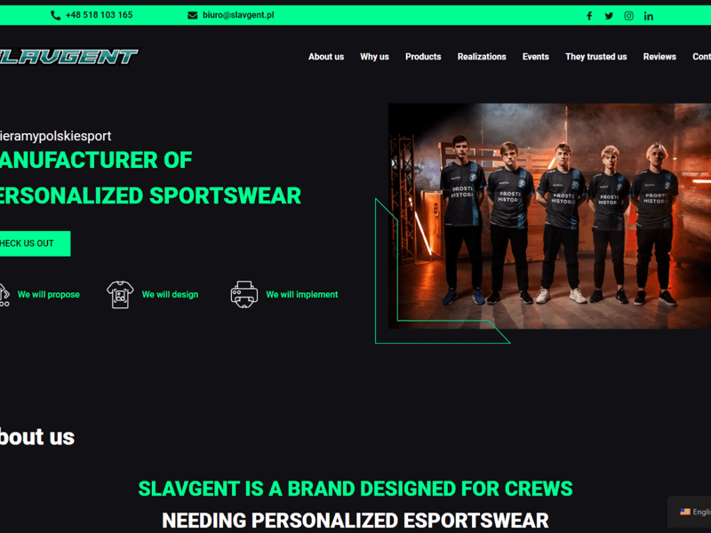 SLAVGENT - producent odzieży esportowej
