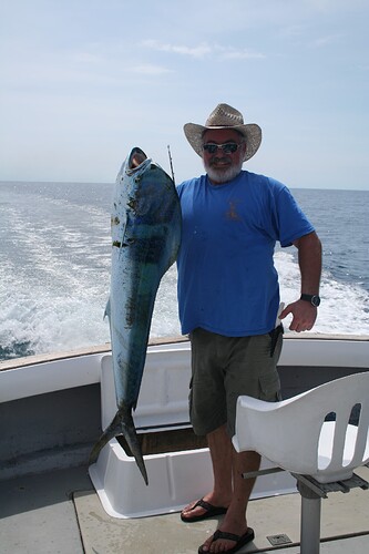 Albert Fernandez with a mahi mahi
