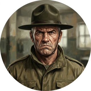 Drill Sergeant from Forrest Gump portrait