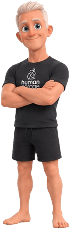 Animated Garry Lineham with arms crossed