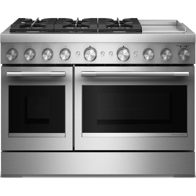 KitchenAid 48 inch Double Oven Dual Fuel Range · Trail Appliances
