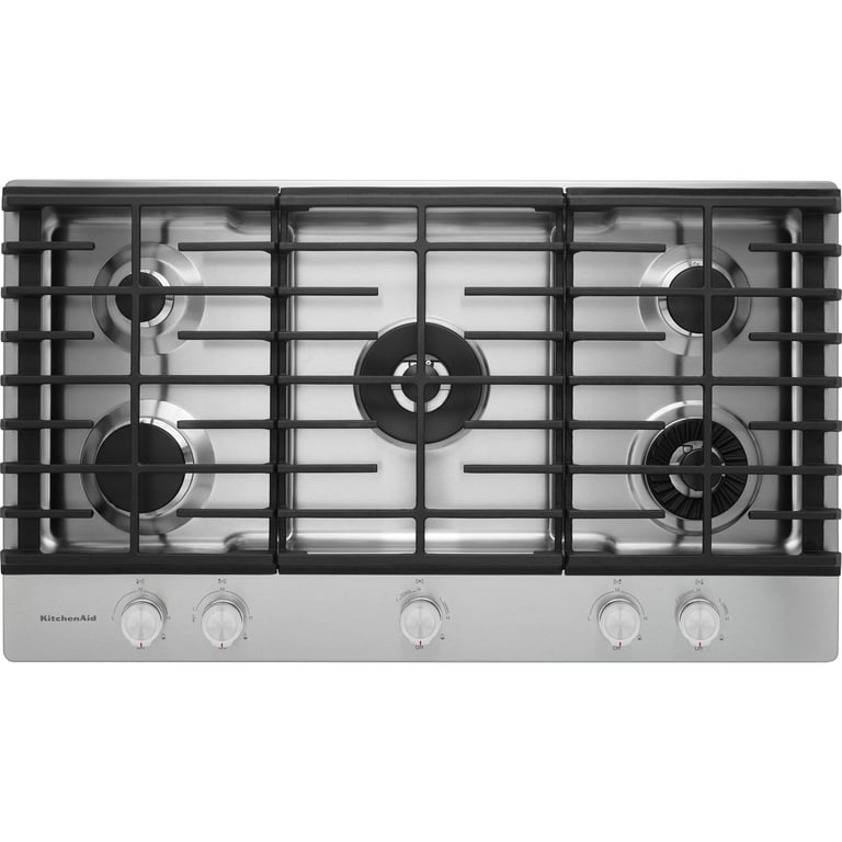 36" 5-Burner Gas Cooktop with Griddle