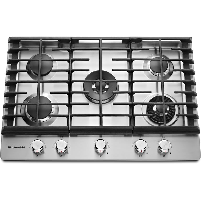 30" 5-Burner Gas Cooktop with Griddle
