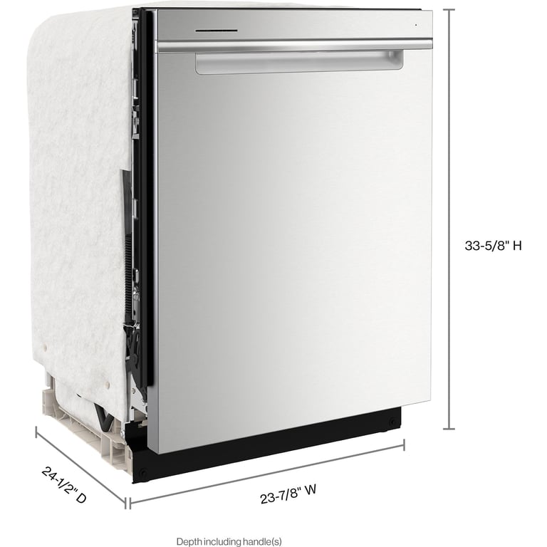 Whirlpool 24 inch 47 dBA Dishwasher with Hidden Controls and Third