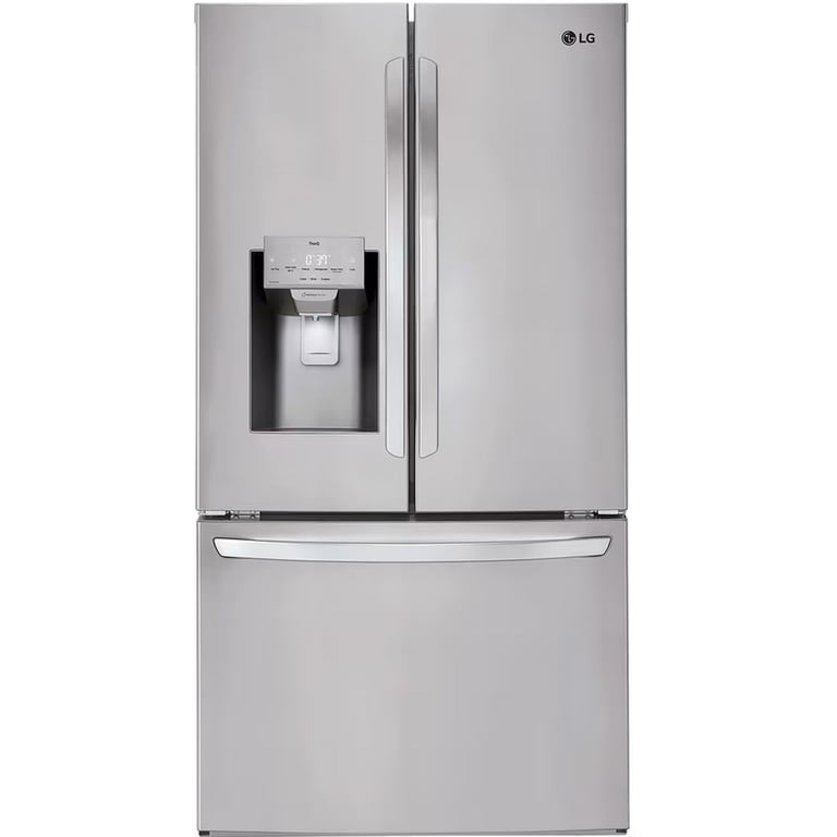 LG 36" 28 cu.ft. Standard-Depth French 3-Door Refrigerator | Ice & Water Dispenser | Dual Ice Maker with Craft Ice