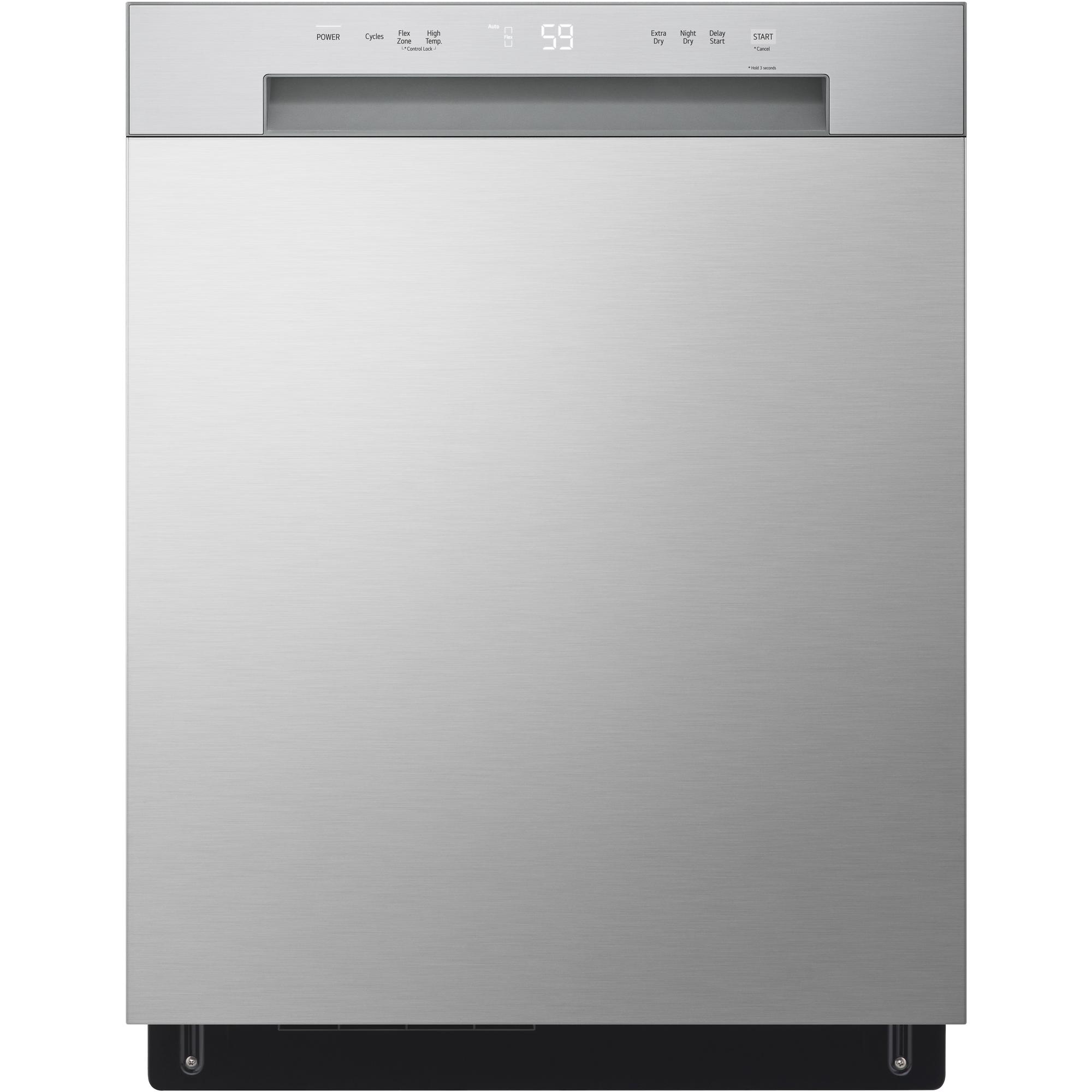 LG 24" Stainless Tub & Dynamic Dry 52 dB, Front Control, Stainless, LG Dishwasher