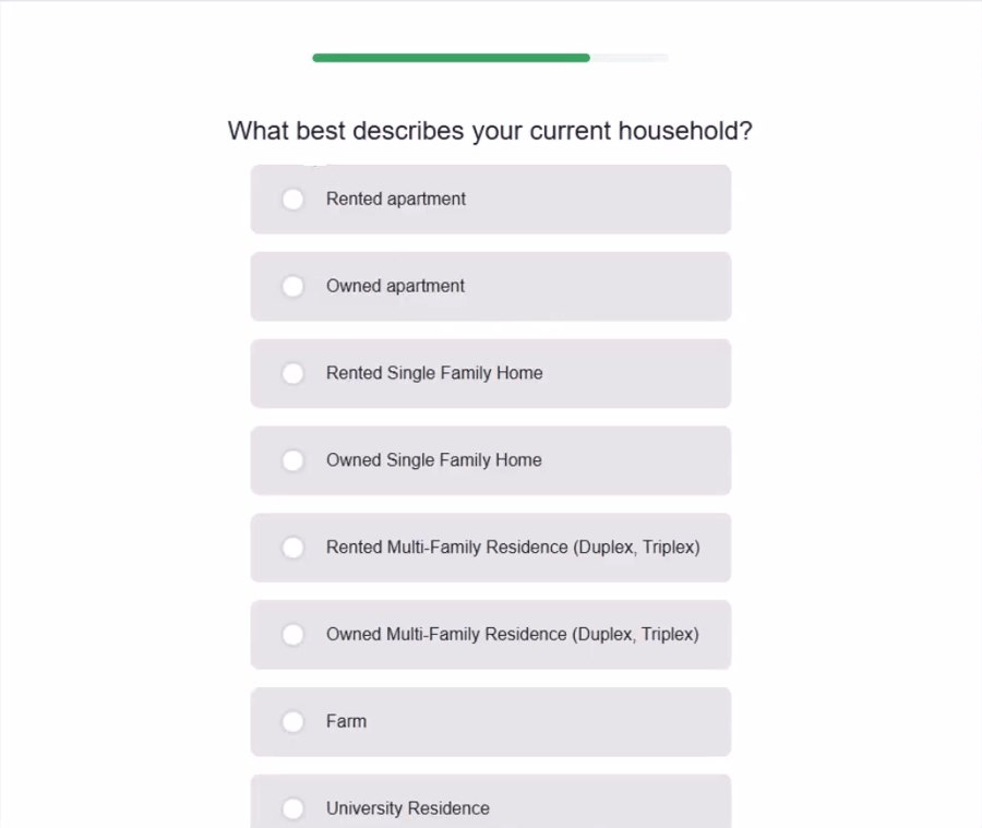 InboxDollars profile question about your current household