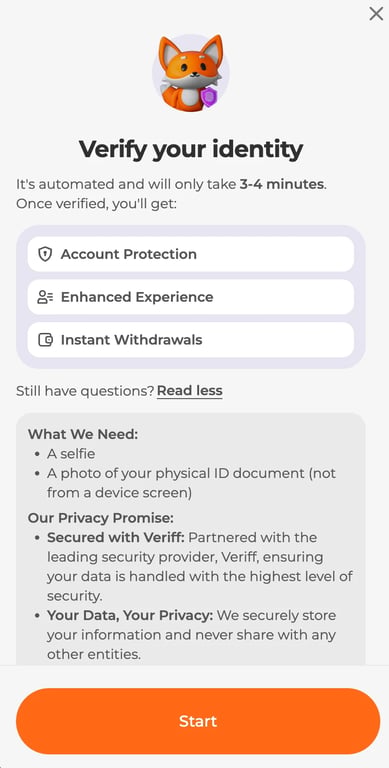 Scrambly ID check before withdrawing