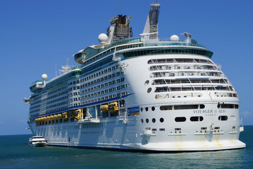 Royal Caribbean's Voyager of the Seas cruise ship at sea