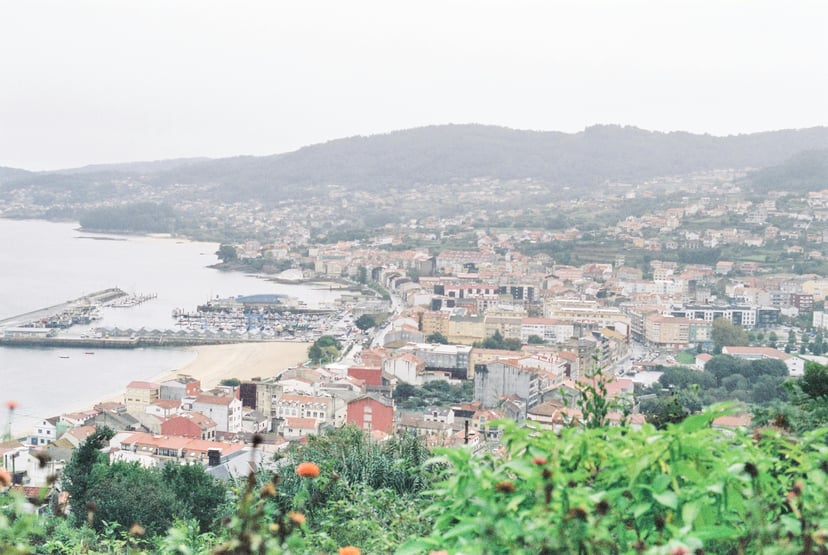 The city of Baiona, northwestern Spain