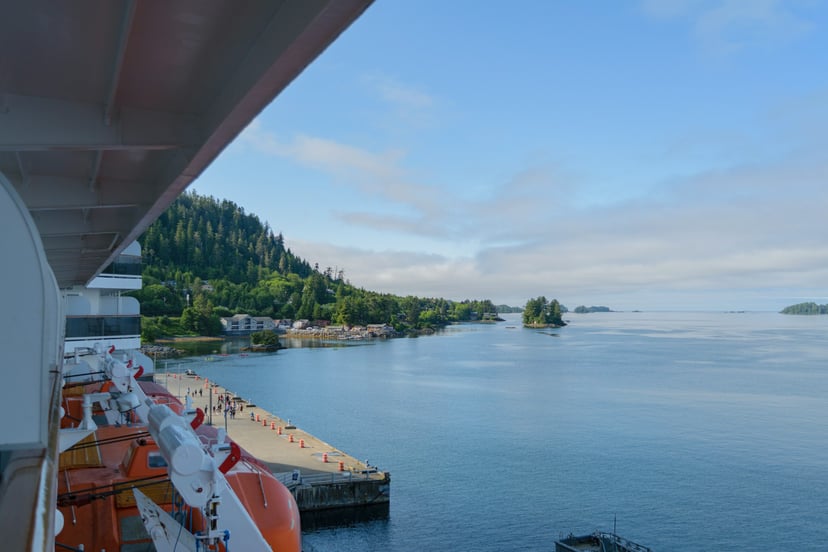 The coastline of Sitka Alaska