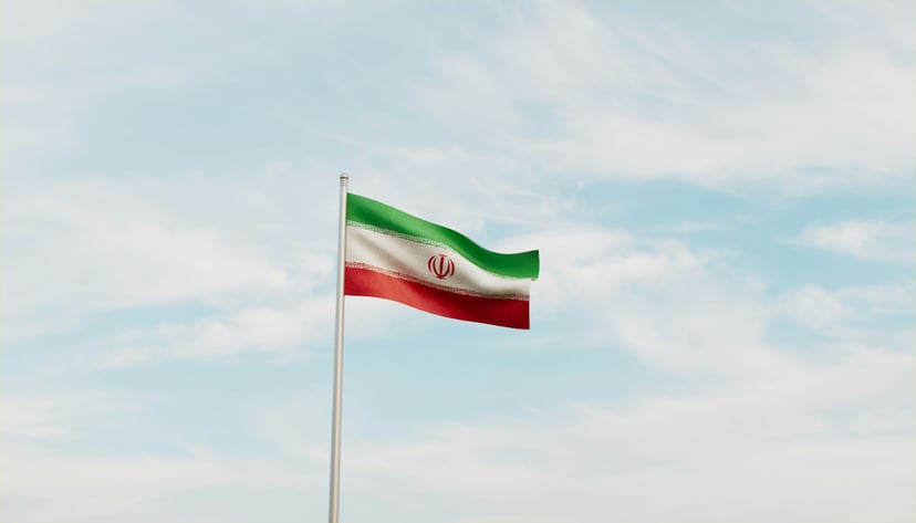 The flag of Iran