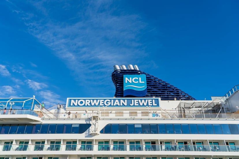 Close up of the Norwegian Jewel cruise ship