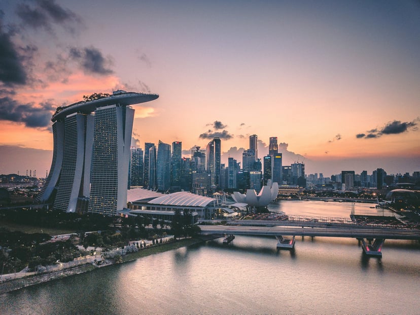 Singapore at sunset