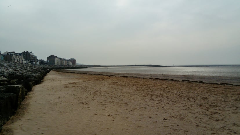 The beach at Heysham in the UK