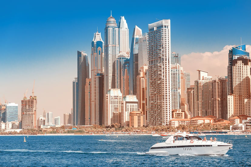 Dubai as seen from the water