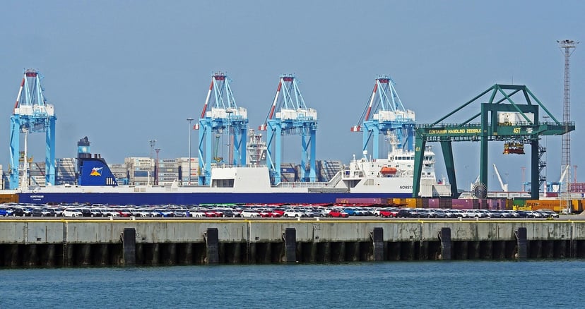 Zeebrugge Port in Belgium