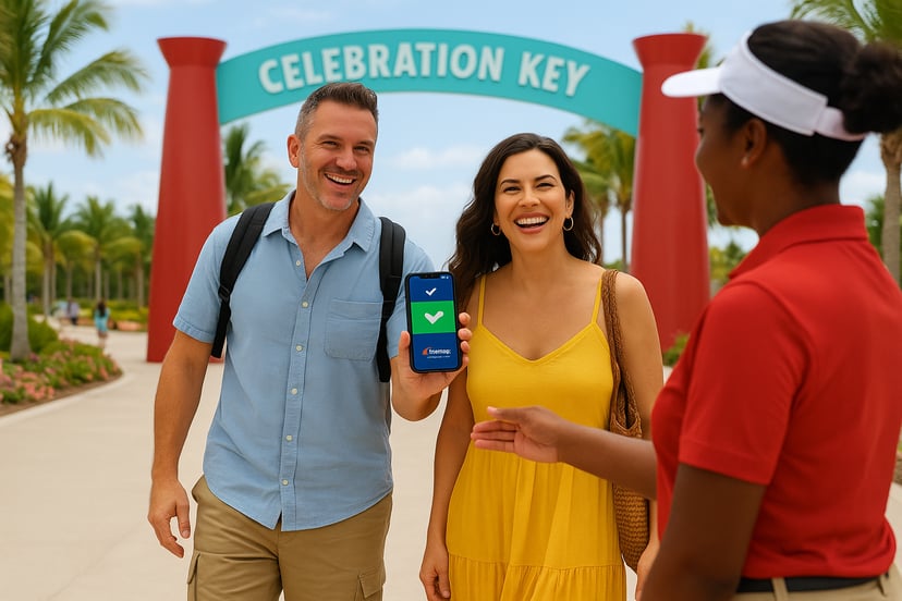 guests checking in to Celebration Key with the mobile app