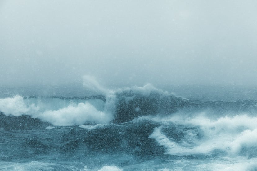 A hurricane at sea