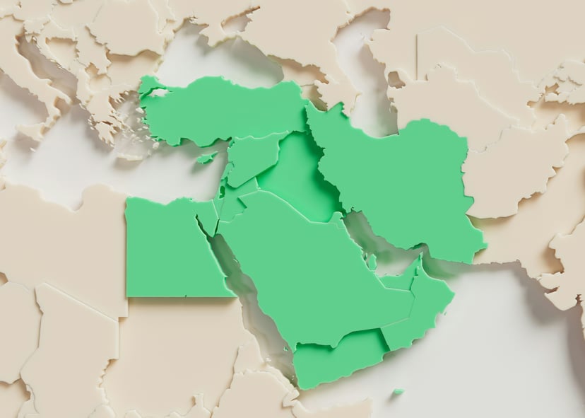 A map of the Middle East