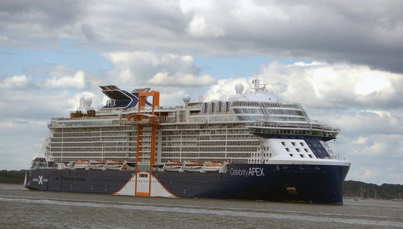 The Celebrity APEX cruise ship at sea