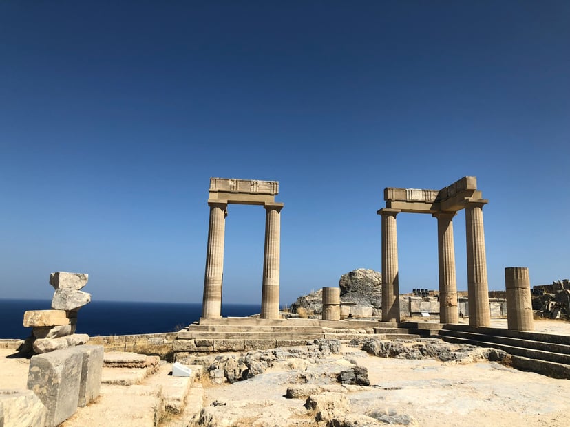 Temple ruins on the island of Rhodes