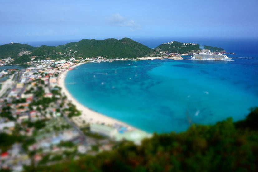 A beach on the island of Saint Martin