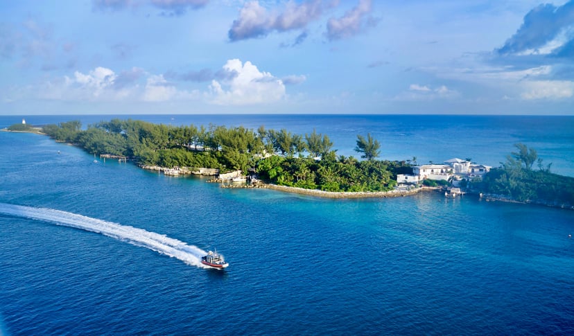 Nassau, Bahamas as seen from above