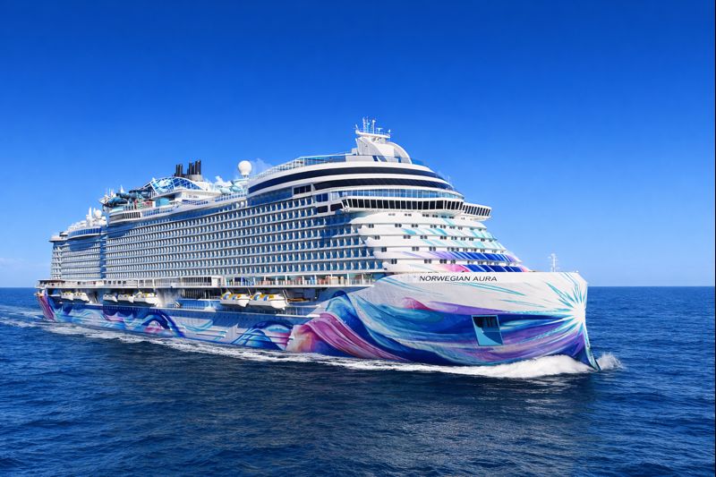 The Norwegian Aura cruise ship at sea