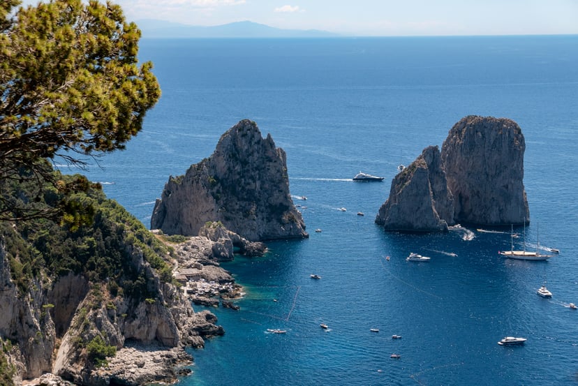 The Faraglioni rocks off the isle of Capri